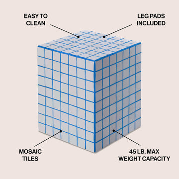 Callista 18" Modern Bohemian Ceramic Tiled Rectangle End Table - JONATHAN Y